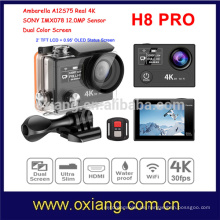 Ambarella A12 Ultra HD 4K 30fps / 1080P 120fps Wasserdichte Sport-Action-Kamera H8R PRO mit WLAN-Fernbedienung Dual Screen